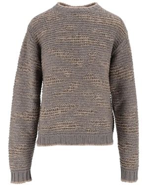 Fabiana Filippi Sequin-Embellished Chunky-Knit Jumper - Grey