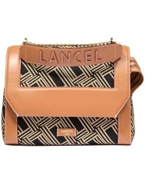 Lancel Ninon ジオメトリックパターン ショルダーバッグ - ブラック