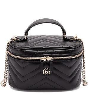 Gucci Quilted Chain-Strap Bag - Black
