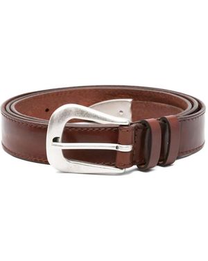 Orciani Leather buckle belt - Marrón