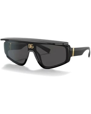 Dolce & Gabbana Shield-Frame Sunglasses - Black