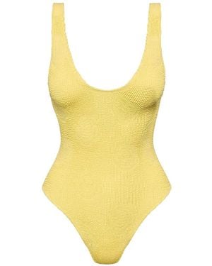 SOFIA ERHAN Mara Crinkle-Effect Swimsuit - Yellow