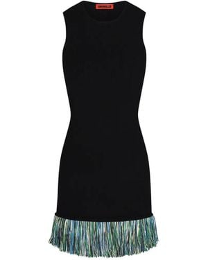 Simon Miller Etta Fringe-Trim Mini Dress - Black