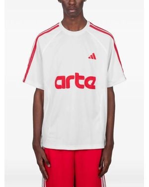 adidas X Arte Antwerp 3-Stripes-Logo T-Shirt - Red