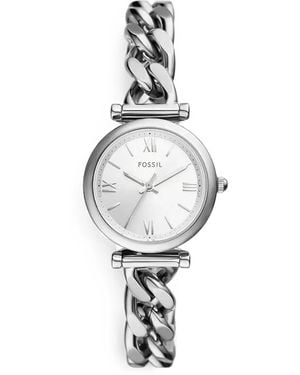 Fossil Carlie Curb-Chain 28Mm Watch - White