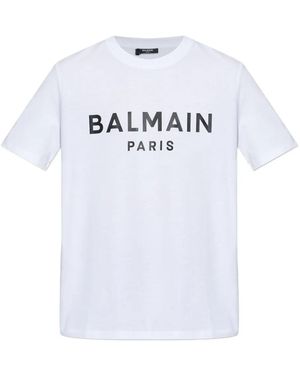 Balmain Logo-Print T-Shirt - White