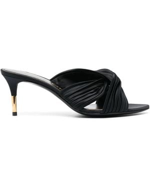 Tom Ford 75 Mm Sandalen Met Plooien En Geknoopt Detail - Zwart