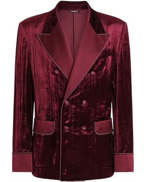 Dolce & Gabbana Double-Breasted Blazer - Red