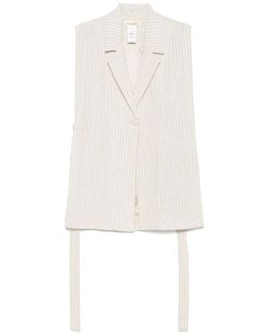 MOUTAKI Top A Righe - Bianco