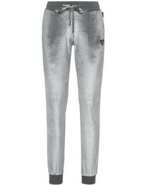 Philipp Plein Strass Skull Trousers - Grey