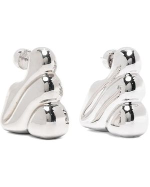 Maria Black Large Bogota Earrings - White