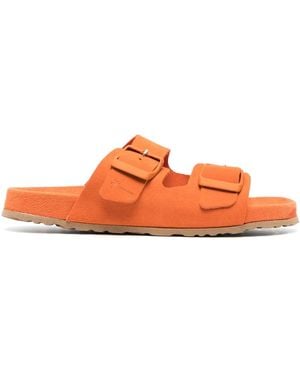 Manebí Double-Strap Flat Slides - Orange
