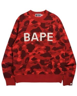 A Bathing Ape Camo Jumper - Red