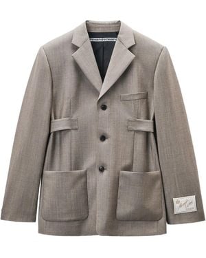 Alexander Wang タブディテール ジャケット - グレー