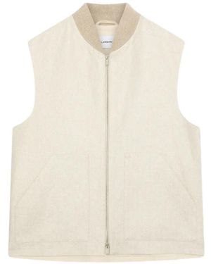 Lardini Linen Gilet - White