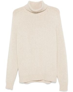 Eric Bompard Rollkragenpullover Mit Gehämmerten Ärmeln - Weiß