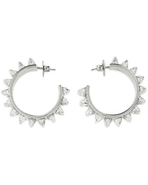 AMINA MUADDI Karma Hoop Earrings - White