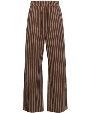 Sandro Pantaloni A Palazzo Con Strass - Marrone