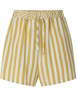 Sessun Pantalones Cortos Agde A Rayas - Metálico