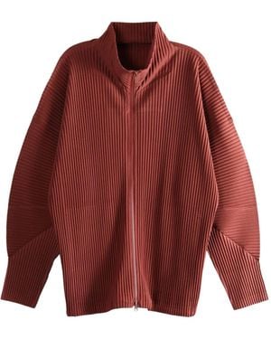 Homme Plissé Issey Miyake Monthly Colors: August Pleated Zip-front Jacket - レッド