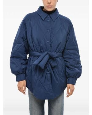 Bacon Belted Puffer Jacket - Blue