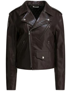 AURALEE Leather Biker Jacket - Black