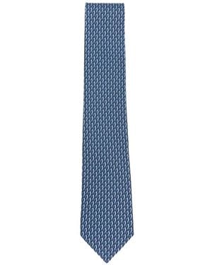Ferragamo Silk Tie - Blue