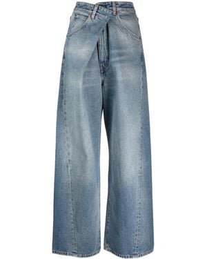 DARKPARK Ines Asymmetric Wide-Leg Jeans - Blue