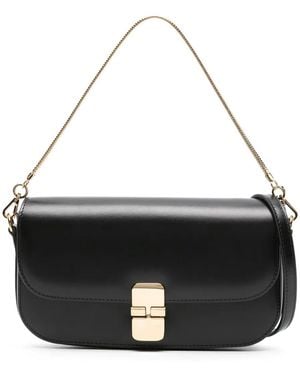 A.P.C. Grace Chaine レザークラッチバッグ - ブラック