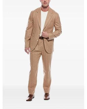 Brunello Cucinelli Traje A Rayas Diplomáticas - Neutro