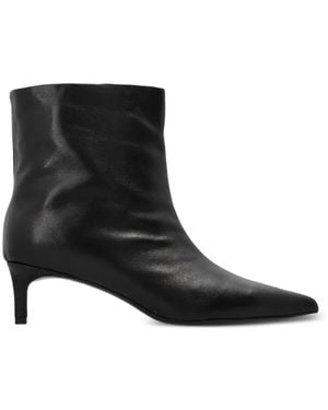 Black Suede Studio Bottines Trina 50 À Bout Pointu - Black