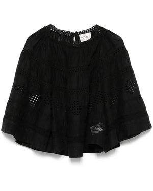 Isabel Marant Cotton Voile Top - Black