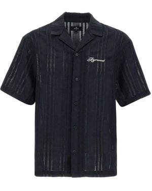 Represent Logo-Embroidered Shirt - Blue
