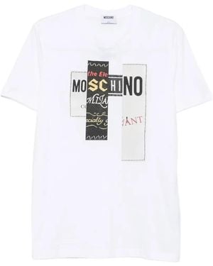 Moschino Logo-Patch T-Shirt - White