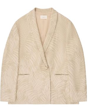 Montedoro Jacquard Wide Jacket - Natural
