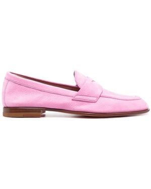 Santoni アーモンドトゥ ペニーローファー - ピンク