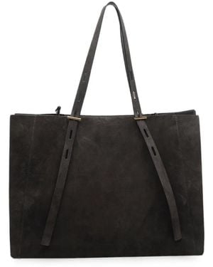 MINOBOSSI Paula Suede Tote Bag - Black