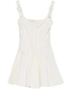 Versace Jeans Couture Buckle Strap Dress - White
