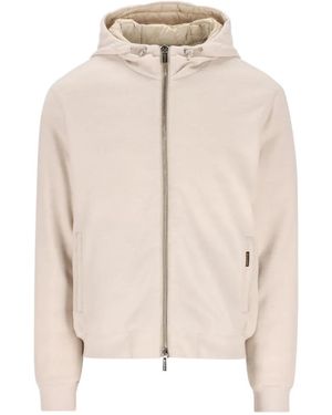 Moorer Drawstring Hooded Jacket - Natural