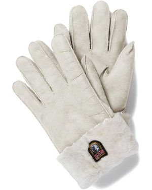Parajumpers Shearling-Cuff Gloves - White