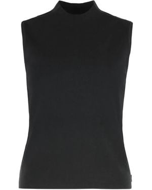 Calvin Klein Oberteil Mit Stehkragen - Schwarz