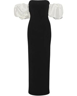 ROTATE BIRGER CHRISTENSEN Maxi Puff Sleeve Dress - Black