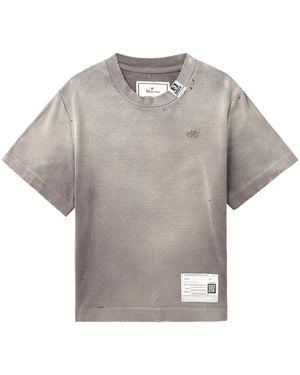 Maison Mihara Yasuhiro Logo-Embroidered T-Shirt - Gray