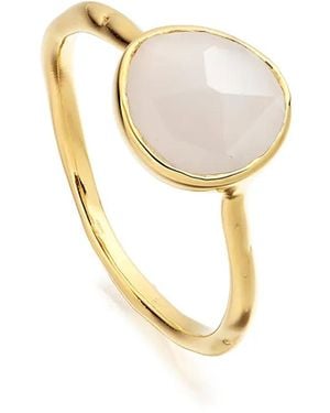 Monica Vinader 'Gp Siren' Ring Mit Schmuckstein - Weiß