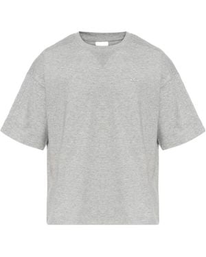 adidas Logo-Embroidered T-Shirt - Grey