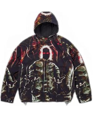 Supreme Graphic-Print Raglan Jacket - Black