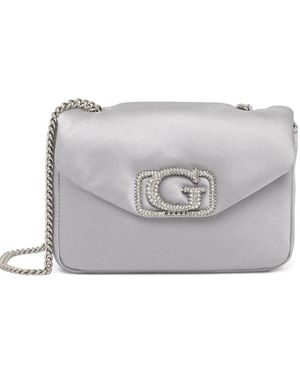 Guess Prue Embellished Chain Mini Bag - Grey
