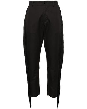 Pinko Fringed Straight-Leg Trousers - Black