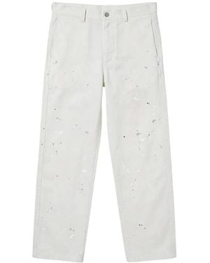 Department 5 Pantalones Chinos Con Motivo De Salpicadura De Pintura - Blanco