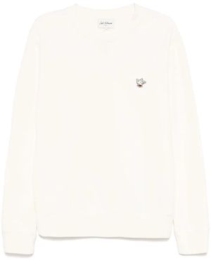 Café Kitsuné Barista Fox-Patch Sweatshirt - White